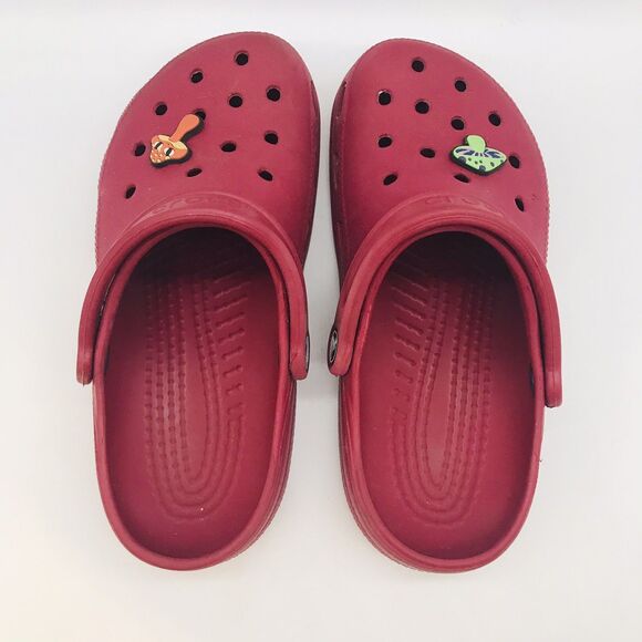 Crocs Classic Red Clogs Men's 5 - Women's 7  Comfort Shoe Slip On Water Sandals - Picture 6 of 11